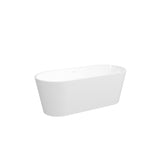 ZUN 67'' Acrylic Freestanding Bathtub, Modern & Contemporary Design Soaking Tub with Brushed Nickel W2568P166067