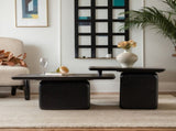 Vintage Fashion Style Square Coffee Table Set with Wood Grain Finish,for Living Room, Office and W757P235685