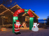8ft with Santa Snowman 7 Lights Inflatable Festive Arch Decoration 14926679