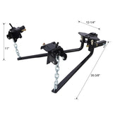 10,000lb Weight Distribution Hitch with Height Adjustable Forged Shank W465P185507