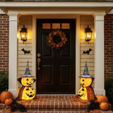 2Packs 3FT Halloween Collapsible Lighted Pumpkin Decoration, 176 LED Pop-Up Pumpkin Lamp with Cape, 89496807