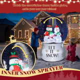 6 FT Lighted Christmas Inflatable Decoration, Large Inflatable Snow Globe with Snowman Family, Funny 68515218