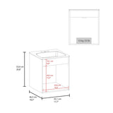 Bathroom Vanity Meka 45 with Two Drawers and Open Shelf, Wall-Mounted Storage, White B200P313682