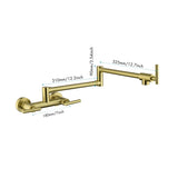 Pot Filler Faucets Both Hot Cold Water Wall Faucet Brass Faucets Kitchen Folding Kitchen Faucets W928110072