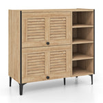 ZUN Entry shoe cabinet with adjustable shelf and flip door 12036977