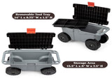Rolling Garden Cart with Seat - Storage with Tool Tray 79157555