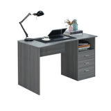 ZUN Techni Mobili Classic Computer Desk with Multiple Drawers, Grey B031135933