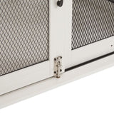 Farmhouse Dog Cage Crate Furniture Sliding Barn Door, Farmhouse Wooden Dog Kennel End Table W2275P164726