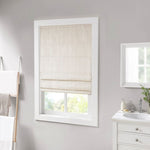 ZUN Basketweave Room Darkening Cordless Roman Shade B03598223