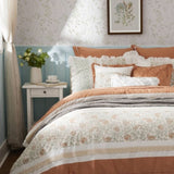 9 Piece Cotton Percale Comforter Set Coral Queen B03596894