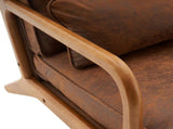 Oak Armrest Oak Upholstered Single Lounge Chair Indoor Lounge Chair Orange 94410146