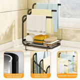 ZUN Kitchen sink sponge holder with drainage tray, kitchen sink storage container sponge brush soap tray 33223747