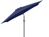 9ft Patio Umbrella, Outdoor Market Umbrella with Push Button Tilt, Crank Handle, 6 Sturdy Iron Ribs, 93983918