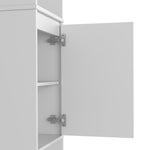 ZUN Eiffel Kitchen Pantry, Two External Shelves, Single Door Cabinet, Two Interior Shelves White -White B20091907