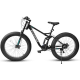 ZUN A26309 26 inch Mountain Bike,Full-Suspension 21 Speeds Drivetrain with Disc-Brake MTB Bicycle, 26*4" W1856P153474