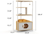 Corner Cat Tower, Cat Tree with Scratching Post, Cat Condo with Feeding Station and Climbing W1687106555