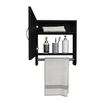 ZUN BOTIQ 19.7" H x 17.7" W Mirror Medicine Cabinet with Towel Rack White, One door with Two interior B070P242492