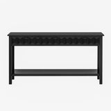 U_STYLE Fir Veneer Modern Stylish Console Table with Honeycomb Design,Suitable for Study,Entryway, N711P230811B
