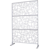 Outdoor & Indoor Privacy Metal Privacy 76" H48" W, Freestanding Decorative Privacy W465P193251