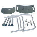 ZUN Medical Bathroom Safety Shower Tub Aluminium Alloy Bath Chair Seat Bench with Removable Back Gray 02290249