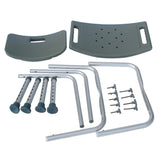 ZUN Medical Bathroom Safety Shower Tub Aluminium Alloy Bath Chair Seat Bench with Removable Back Gray 02290249