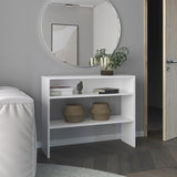 Library Desk 31.5" H, with 2 Shelves and 2 Legs, White B097P250859