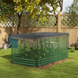 ZUN Green Raised Garden Bed with Crop Cage and Shade Cloth 90.5" W x 43.25" D x 43.25" H 89139716