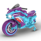 Electric Motorcycle for Kids, 12V Battery Powered Ride on Toy with LED Light Wheels, MP3two 98784206