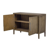 U-Style Storage Cabinet Sideboard Wooden Cabinet with 2 Metal handles and 2 Doors for Hallway, N711P241278D
