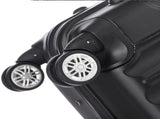 ABS Trolley Case 20in 24in 28in 3PCS Suitcase Set Striped Textured Suitcase Black 59497165