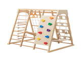 9-in-1 Slide and Climbing Wall for Toddlers 3, Wooden Indoor Play Structure, Heavy Duty 176 lbs W1422P474541