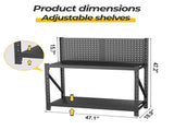 Temu only supports self pickup Work Bench with Pegboard,Heavy Duty 3000lbs Capacity Workbench with 24780088