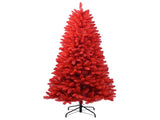 6FT Red Christmas Tree Pure Red PVC Tree with 804 Tips, Hinged Branches for Easy Setup, Stable 78490646