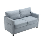 ZUN UNITED Modern chenille Fabric Loveseat, 2-Seat Upholstered Loveseat Sofa Modern Couch W1568P160579