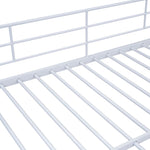 ZUN Twin Over Twin Metal Bunk Bed with Lateral Storage Ladder and Wardrobe, White MF315578AAK