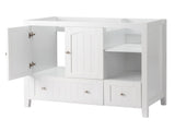 Without Basin White MDF spray paint double door double drawer with decorative strips bathroom 20663025