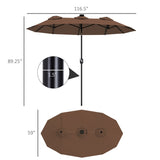 Outdoor beach umbrella/Double-Sided Market Umbrella 00270102