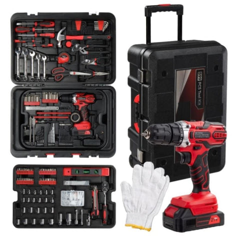 ZUN 599 PCS Home Tool Set Kit, Auto Repair Tool Kit with Rolling Tool Box, Mechanic Tool Sets with 21V 98608962