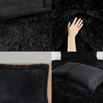 ZUN King/Cal King Shaggy Long Fur Comforter Mini Set B03595935