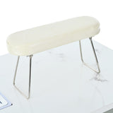 Manicure Table, Marbling Texture Nail Table with Electric Downdraft Vent,Wrist Cushion, Lockable WF315417AAK