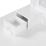 44.4" Makeup Vanity Desk with Large Adjustable Mirror, Dressing Table Set with Drawer & Cabinet, N844P292486A