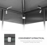 ZUN 10x10 Ft Outdoor Patio Gazebo Replacement Canopy,Double Tiered Gazebo Tent Roof Top Cover Only W41939706