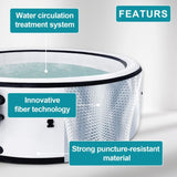 Inflatable hot tub 81.1"*27.9" portable spa pool outdoor spa for 4-6 people with cover equipped with 13536110