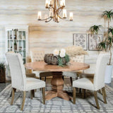Oatmeal and Vineyard Oak Tufted Back Parson Chairs B062P145604