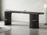Bar Table 63 Inch Counter Height Pub Table Fluted Cylindrical Base 87345731