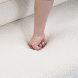 Upholstered Dining Bench, End of Bed, Entryway Bench, Boucle Ottoman for Dining Room, Bedroom, N779P292154A