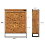 Shoe Storage Cabinet with 2 Flip Drawers for Entryway, Farmhouse Hidden Shoe Cabinet for Entrance 81149461