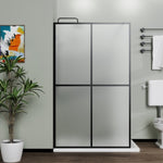 ZUN Goodyo 34" X 72" Shower Screen Door Frost Tempered Glass D16384335