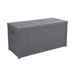 ZUN 113gal 430L Outdoor Garden Plastic Storage Deck Box Chest Tools Cushions Toys Lockable Seat 81601752
