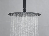 12" Matte Black Bathroom Luxury shower head,High Pressure Rain Shower Head, Ultra-Thin Showerhead 04002343